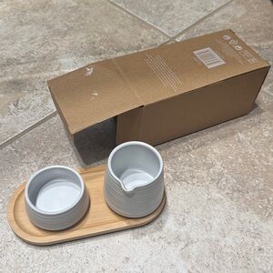Nespresso White and Tan Coffee Accessory Set